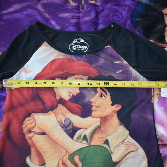 RETRO STYLE Disney Little Mermaid Ariel & Prince Eric Long Sleeve T-Shirt Small - Picture 8 of 10